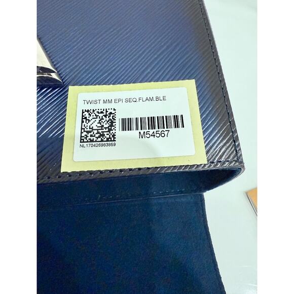 Louis Vuitton Blue Nuit Epi Leather Sequin Flames Twist MM Bag Limited Edition - Picture 9 of 12